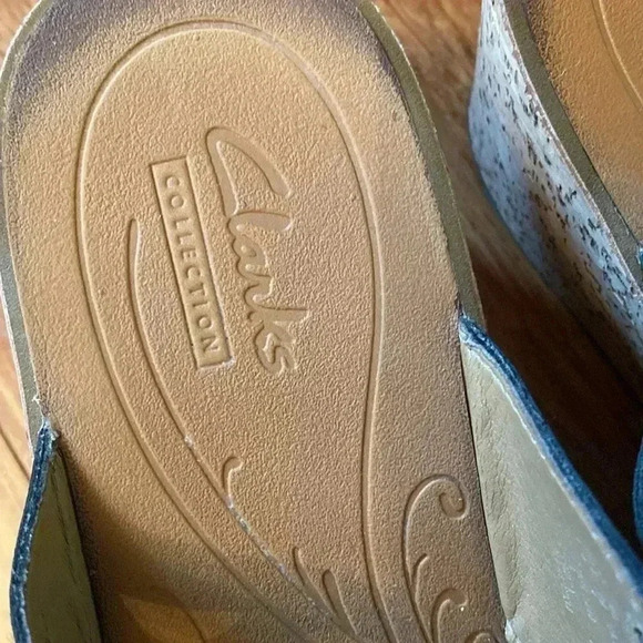 Clarks wedge sandal women’s size 10 - cork heel, thong sandal - Picture 7 of 7